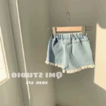 شورت جينز بناتي كوري خفيف — صورة 3