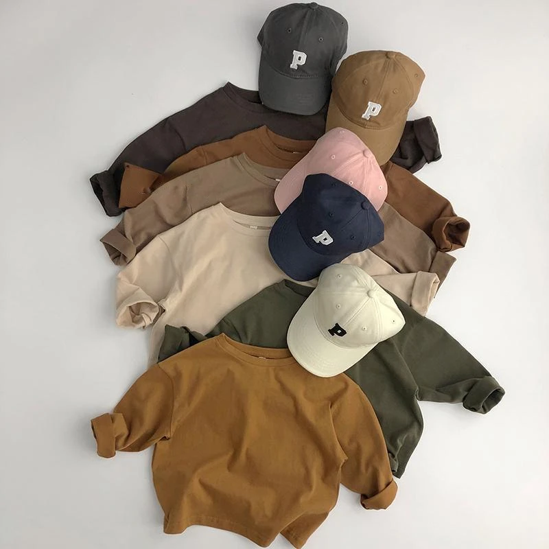 Baby Long Sleeve Solid Cotton T-Shirt
