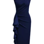 Vintage Sleeveless Round Neck Formal Dress — Image 4