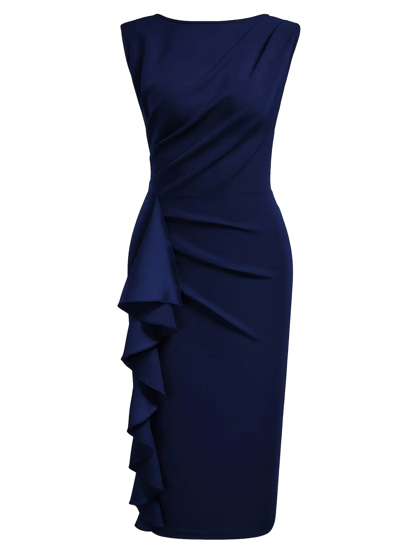 Vintage Sleeveless Round Neck Formal Dress
