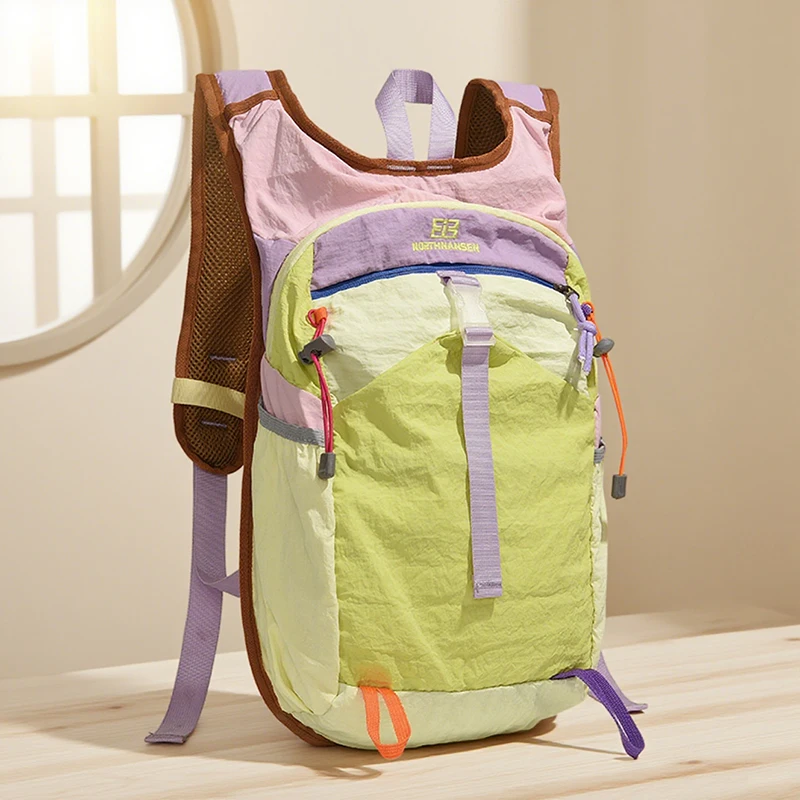 Multi-Pocket Contrast Color Backpack — Image 17