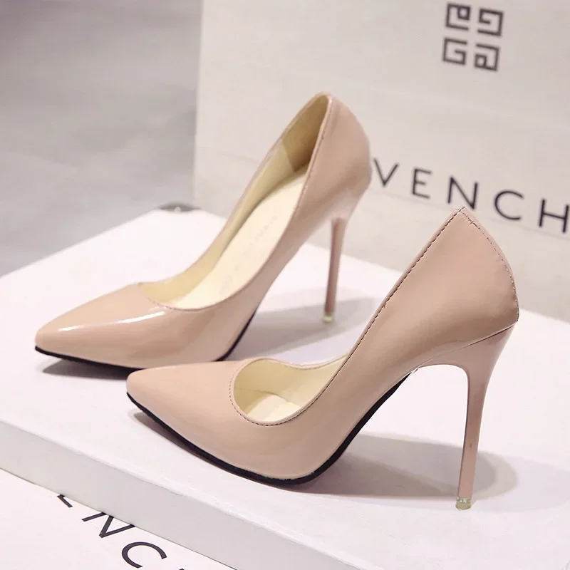 Solid High-Heel Shoes