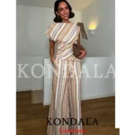 Striped Set: Sleeveless Bow Top and Wide-Leg Pants — Image 3