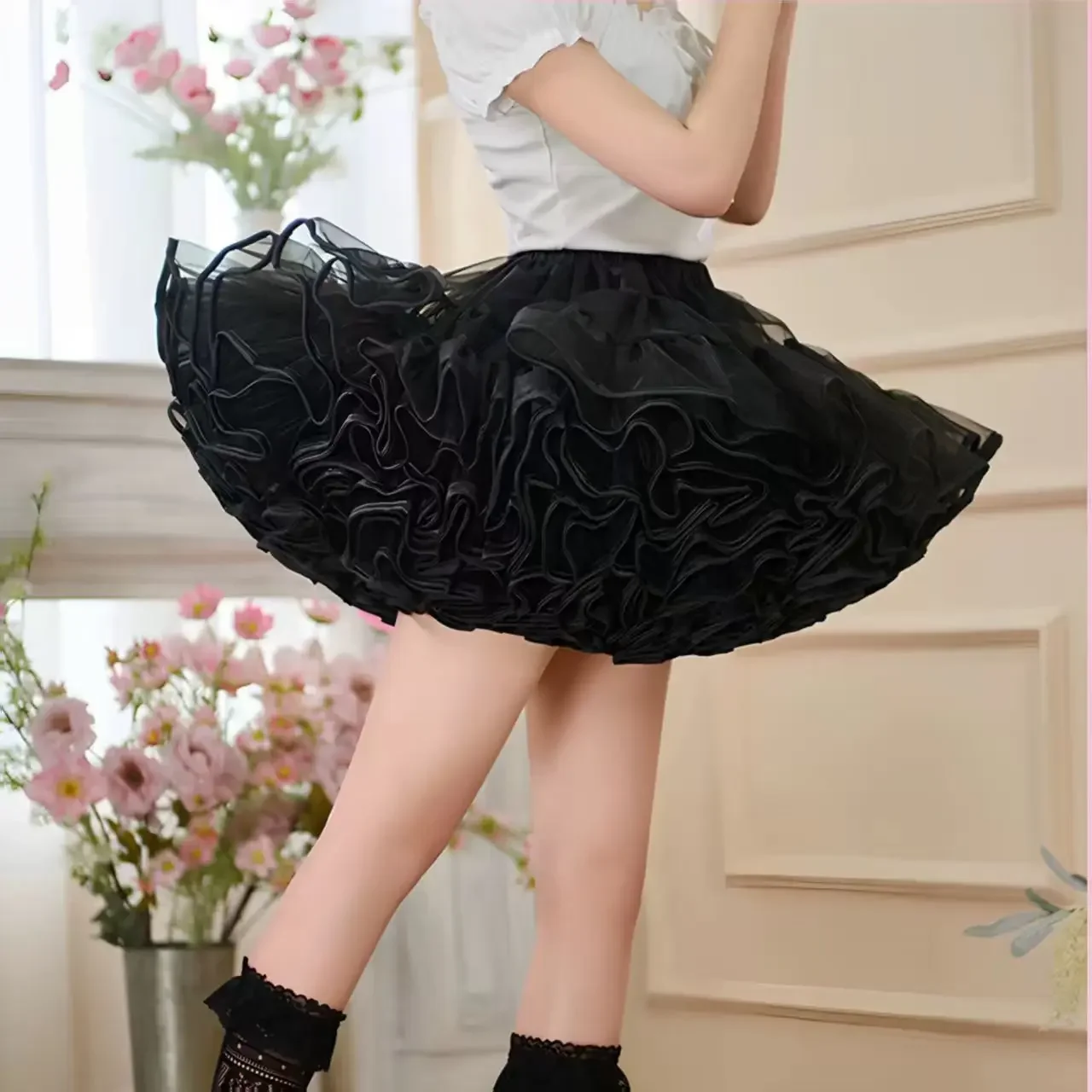 Mesh Short Skirt