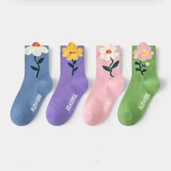 Girls' Floral Socks
