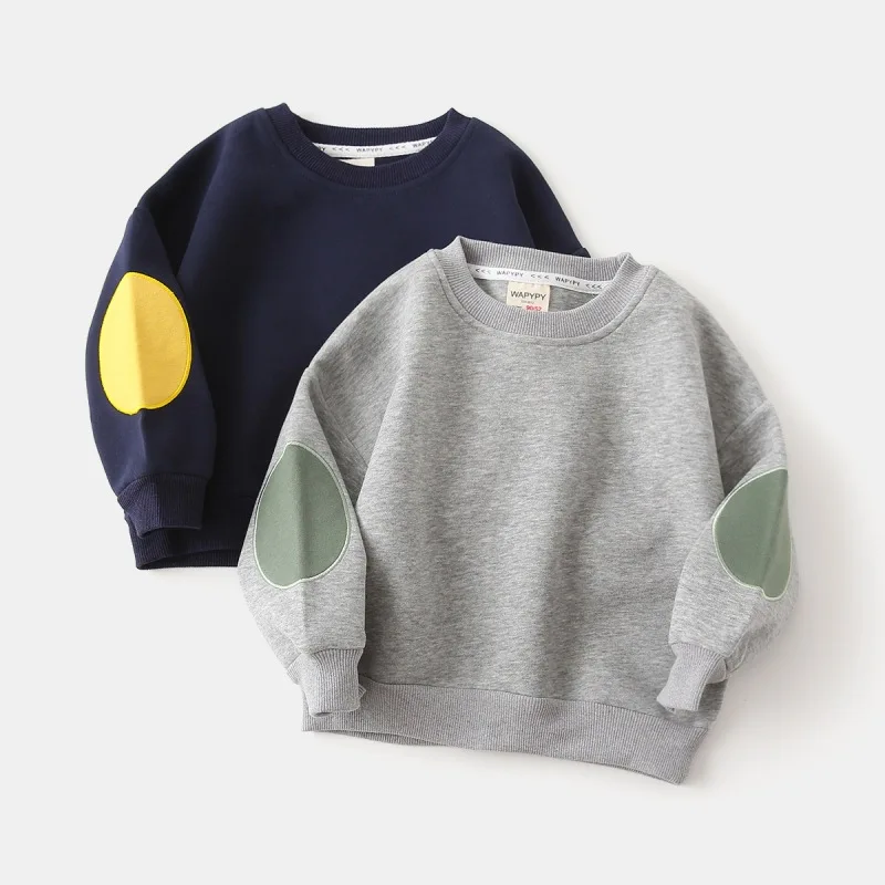 Girls' Solid Round Neck Sweatshirt