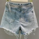 Elegant Summer High-Waisted Shorts with Tassels — Image 4