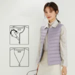 Lightweight Sleeveless Down Vest with Full Opening and Pockets