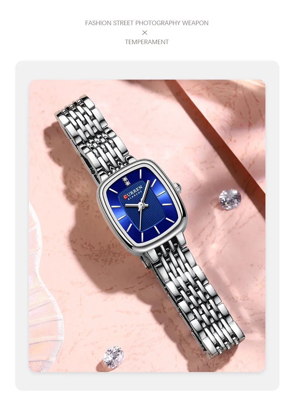 Casual Stainless Steel Watch