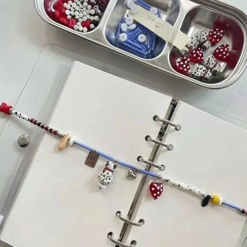 Cute Dalmatian Dog Beaded Necklace