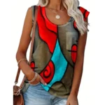 Sleeveless Contrast Color Top — Image 3