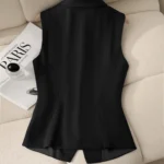 Formal Shawl Collar Vest with Fitted Waist — Image 2