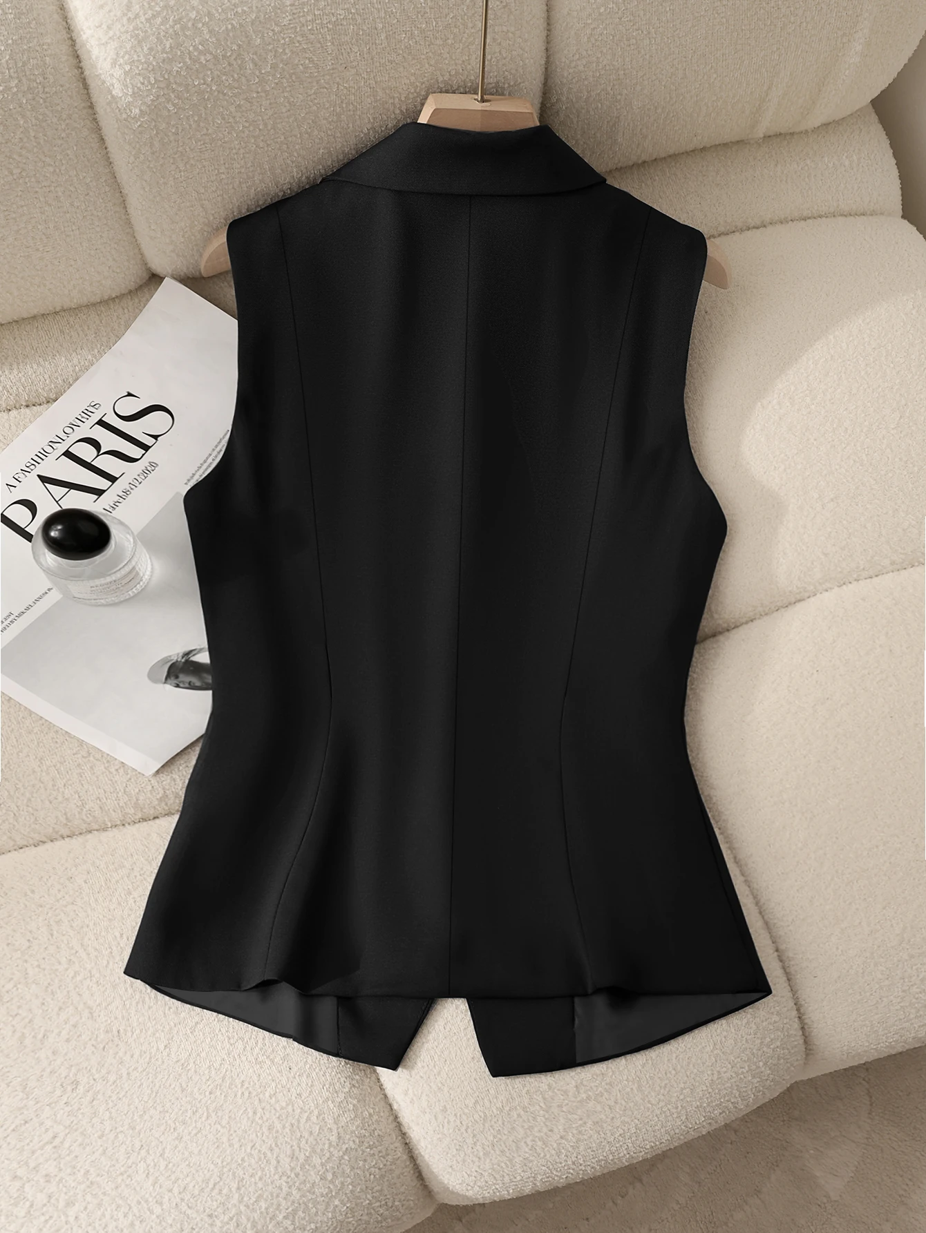 Formal Shawl Collar Vest with Fitted Waist