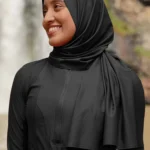 حجاب سباحة جاهز بلون سادة — صورة 6