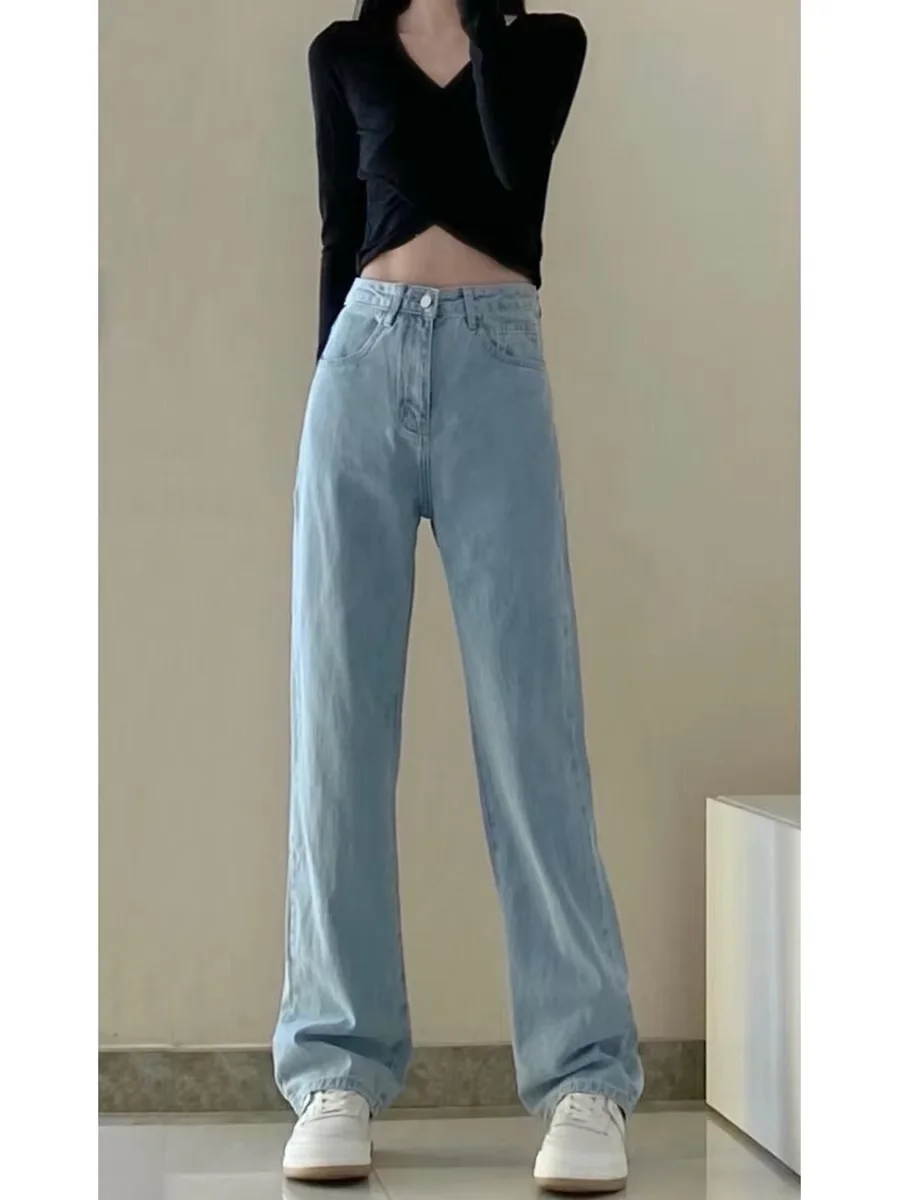 Vintage Autumn Straight Denim Pants