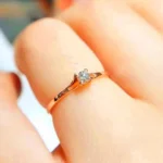 خاتم زفاف بسيط بحجر زركونيا — صورة 5