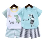 Kids' Striped T-Shirt and Shorts Set