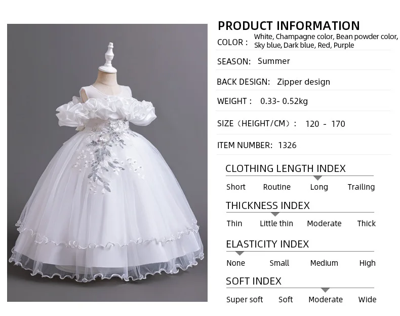 Girls' Elegant Long Dress — Image 9