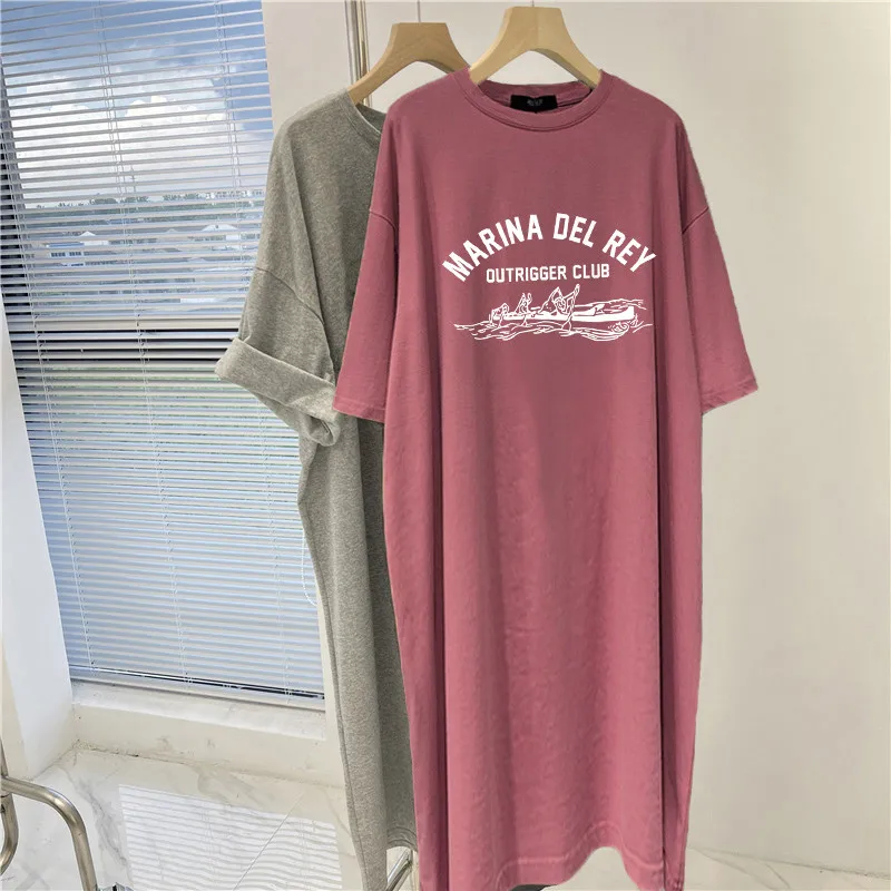 فستان مطبوع واسع حتى مقاس 4XL