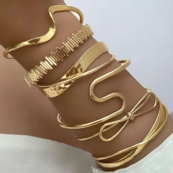 6-Piece Geometric Bow Bracelet Set