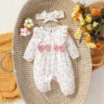 Baby Long Sleeve Floral Romper