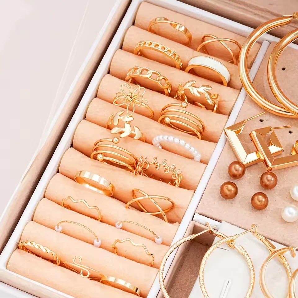 Gold-Tone Pearl Jewelry Set