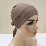 عمامة قطنية سادة برباط خلفي — صورة 4