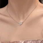 Simple Silver-Tone Heart Pendant Necklace — Image 5