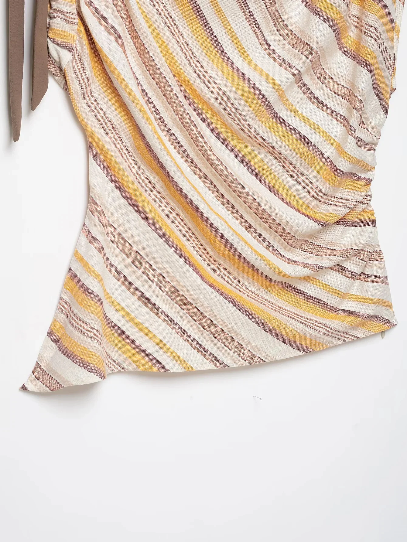 Striped Set: Sleeveless Bow Top and Wide-Leg Pants