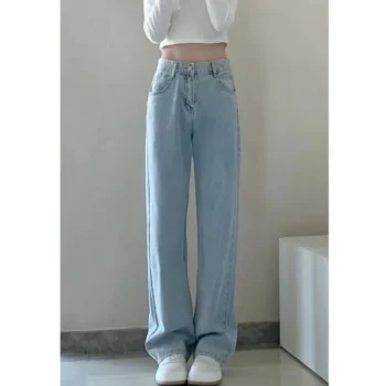 Vintage Autumn Straight Denim Pants