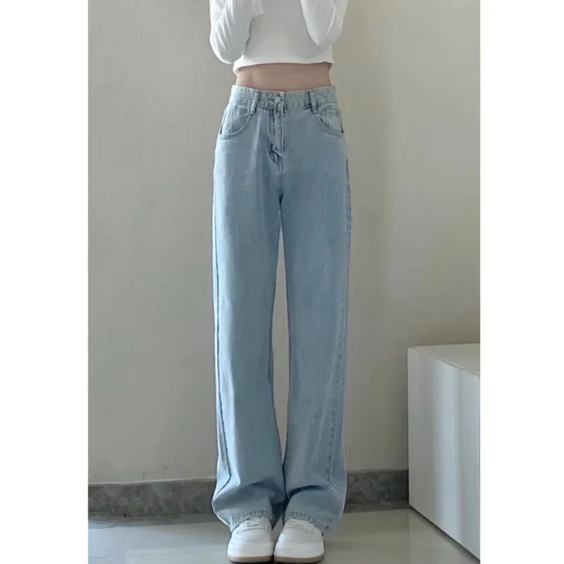Vintage Autumn Straight Denim Pants