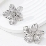 Elegant Flower Clip-On Earrings — Image 4