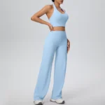 2-Piece Halter Neck Sports Set with High Waist Pants — Image 2