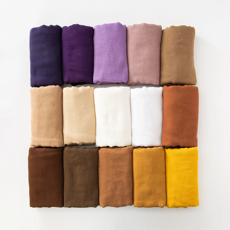 Solid Cotton Hijab with Fringe — Image 24