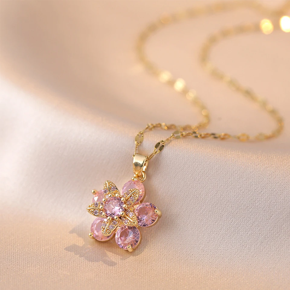 Crystal Floral Necklace — Image 10