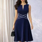 Vintage Sleeveless Summer A-Line Formal Dress — Image 2