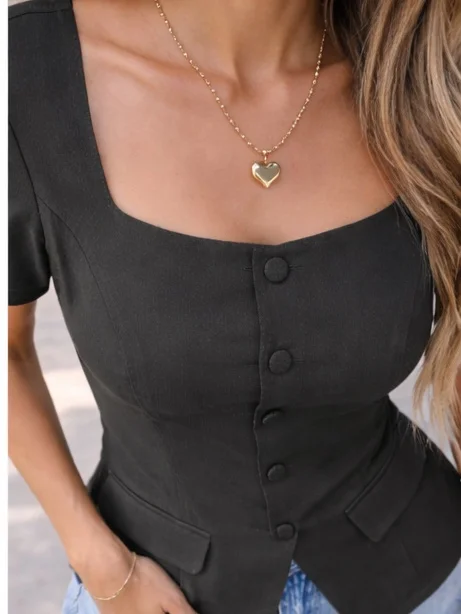 Elegant Slim-Fit Short Top