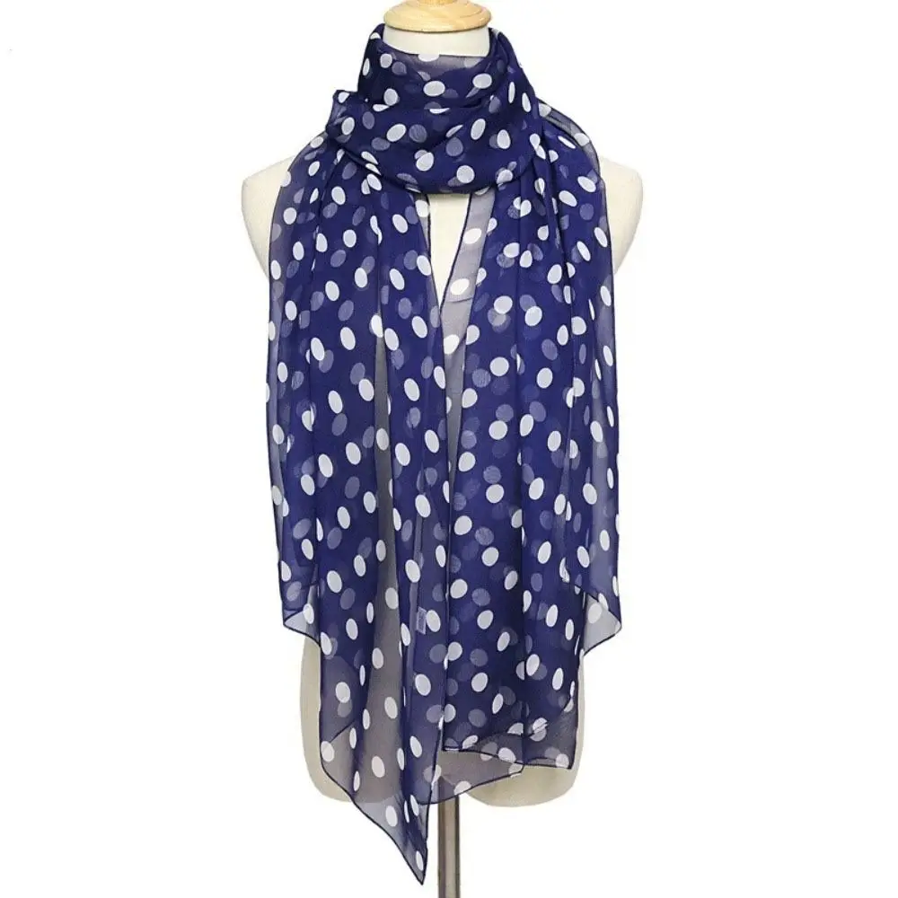 Polka Dot Chiffon Scarf — Image 15