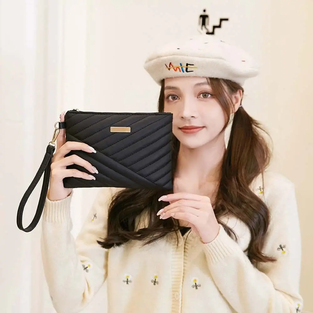 Leather Envelope Bag with Wrist Loop