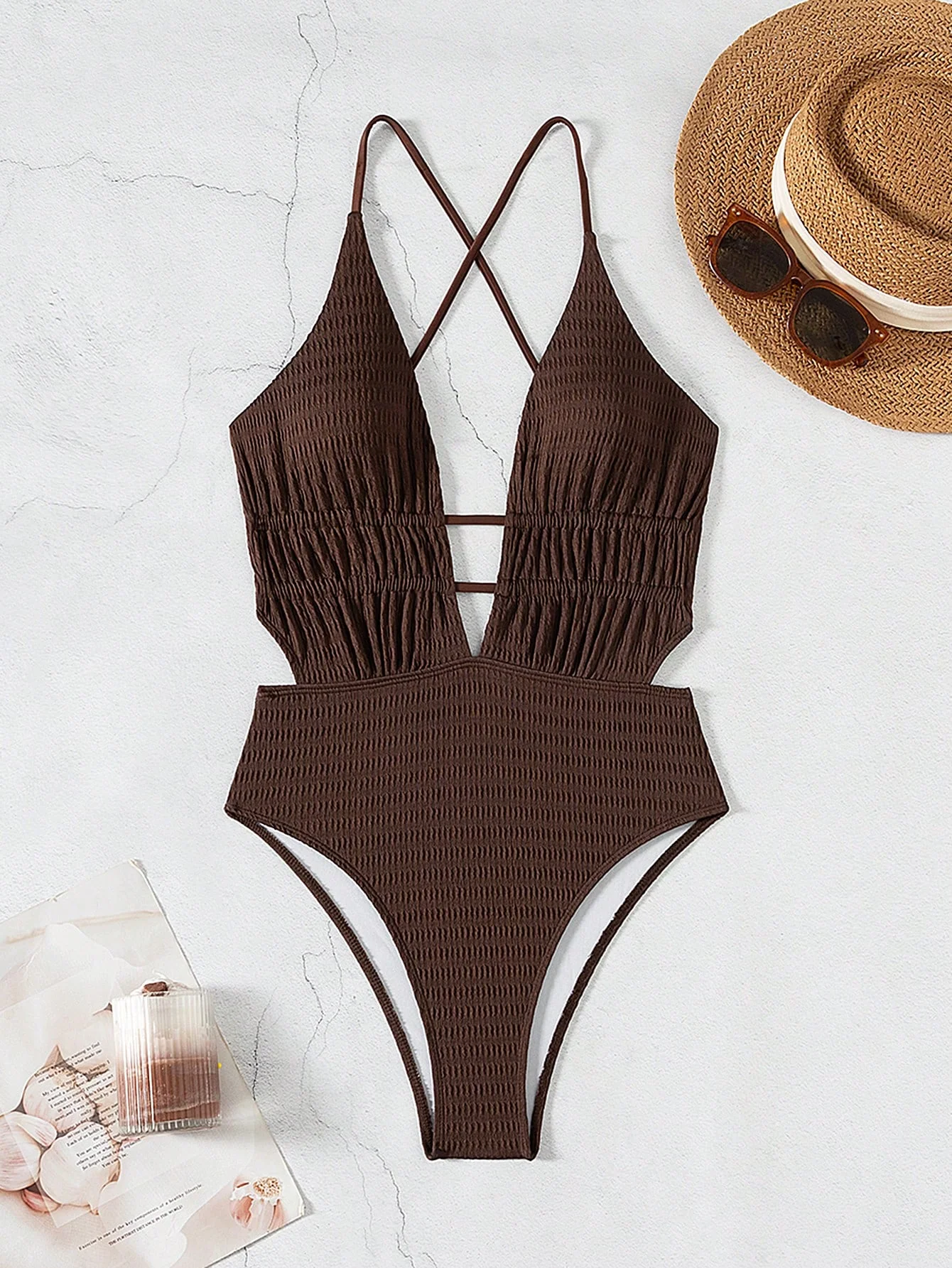 Ribbed One-Piece Swimsuit