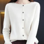 Knit Merino Wool Cardigan — Image 6