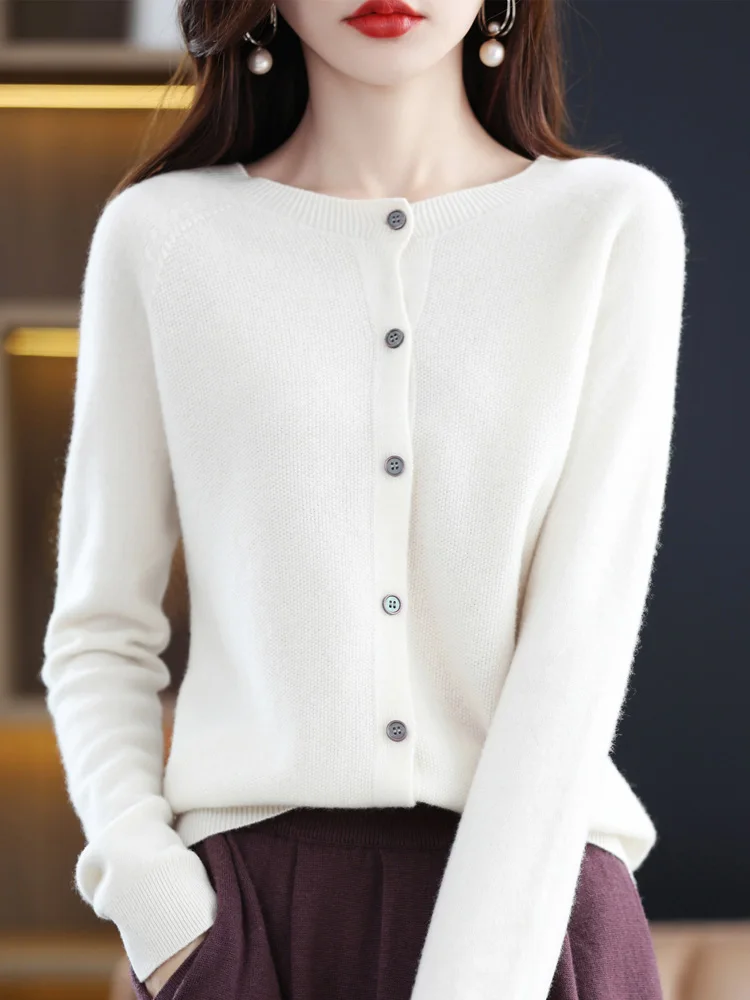 Knit Merino Wool Cardigan