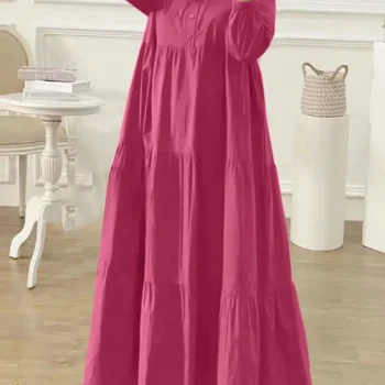 عباية خريفية بياقة دائرية