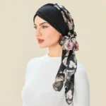 عمامة جاهزة بنقشة زهور — صورة 3