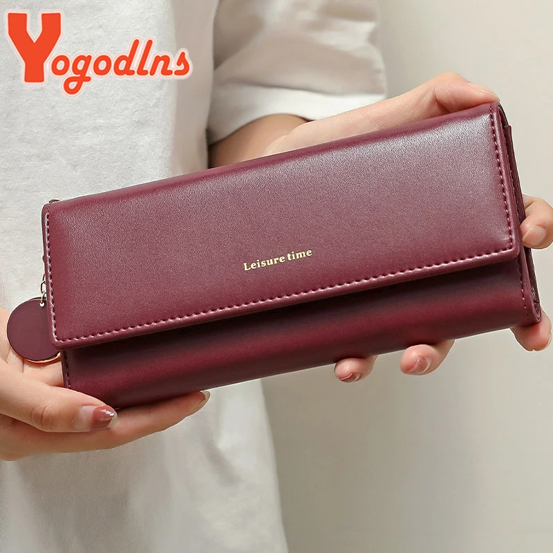Casual Leather Long Wallet