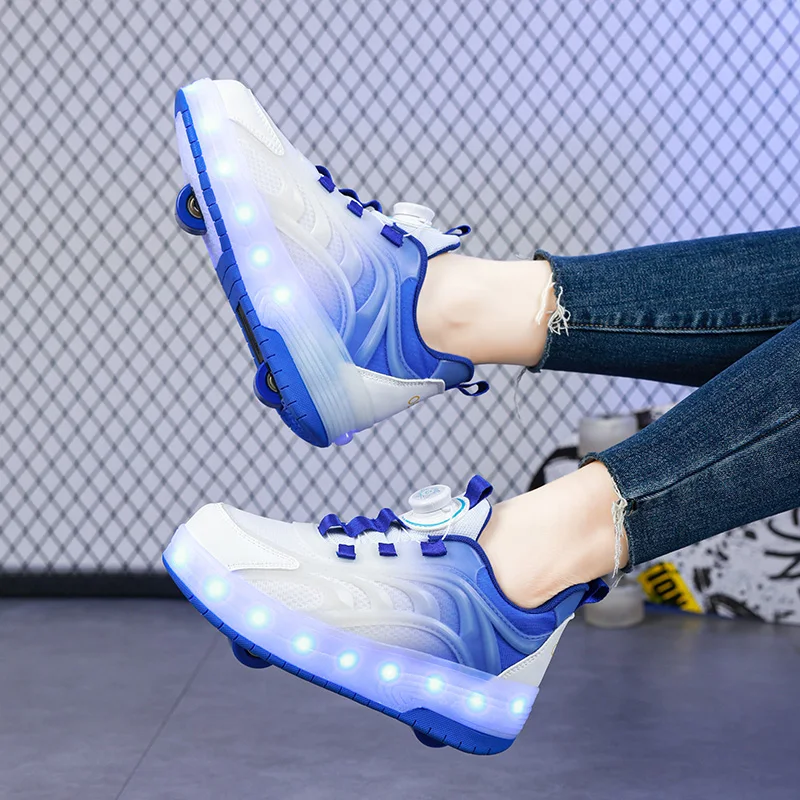 حذاء تزلّج للأطفال بإضاءة LED