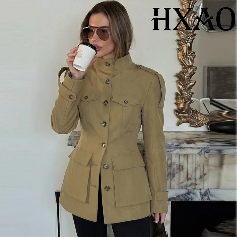 Women's Long Sleeve Jacket with Pockets