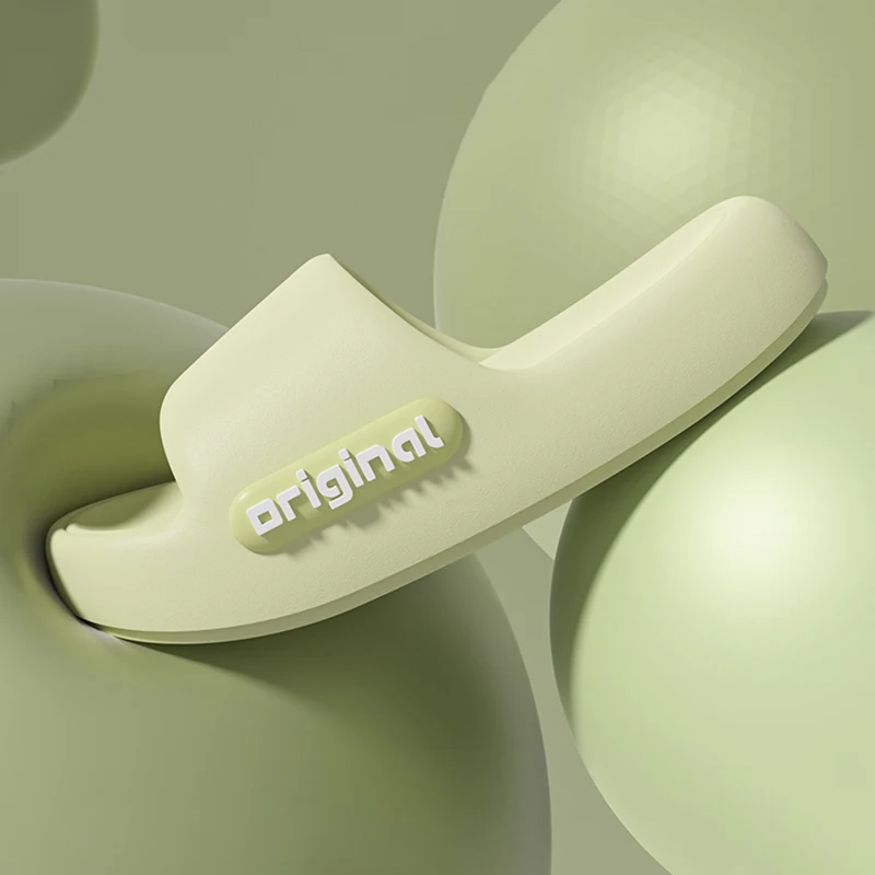 Women's Thick-Sole Slippers with Letter Print