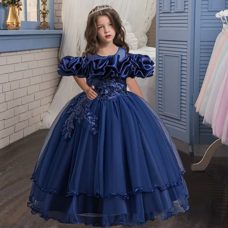 Girls' Elegant Long Dress
