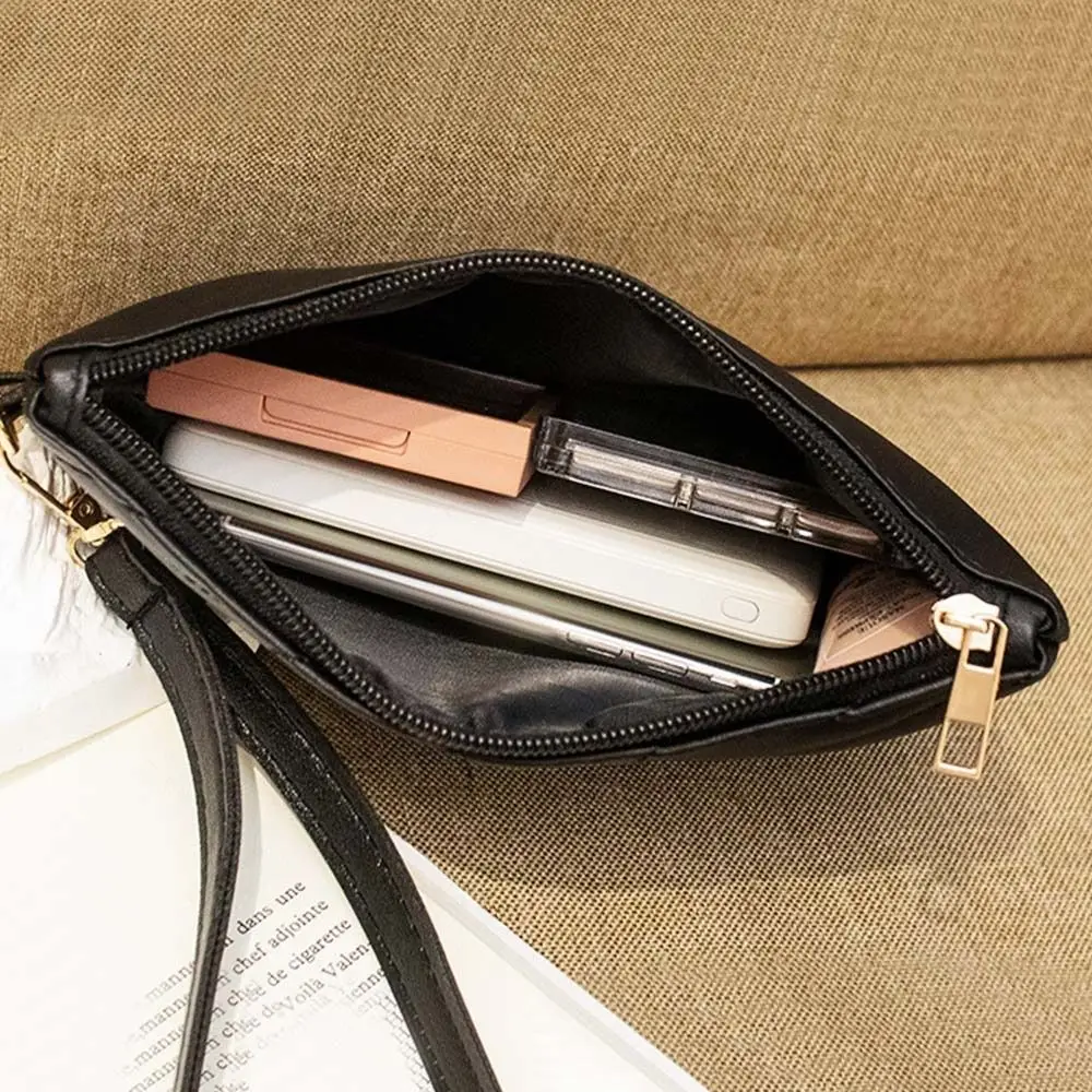 Leather Envelope Bag with Wrist Loop